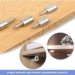 Ambalan Kayu & Kaca Bulat Ambalan Triplek Bulat Besi Ambalan Kayu Bulat Penyangga Rak Kabinet / Amba
