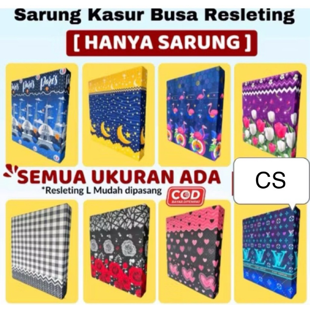 Sarung Kasur Resleting NO 1 / Sarung kasur jumbo / Cover Kasur Busa Inoac / Sarung Kasur Inoac Resle
