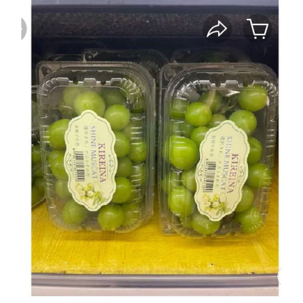 

anggur hijau kireina shine Muscat Fress 500gram/pak