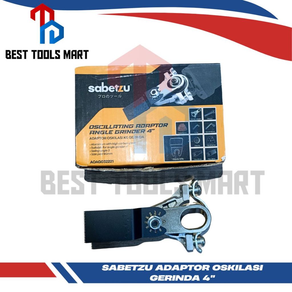 Sabetzu Adaptor Oskilasi Gerinda Adapter Oscillating Plus Blade Knife - Adaptor Oskilasi Ke Gerinda 