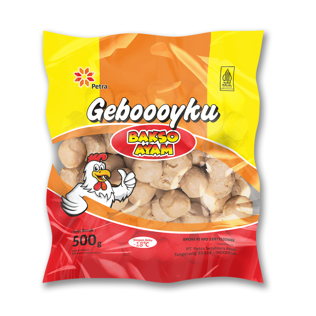 

GEBOOOYKU Bakso Ayam isi 50 butir 500 Gram