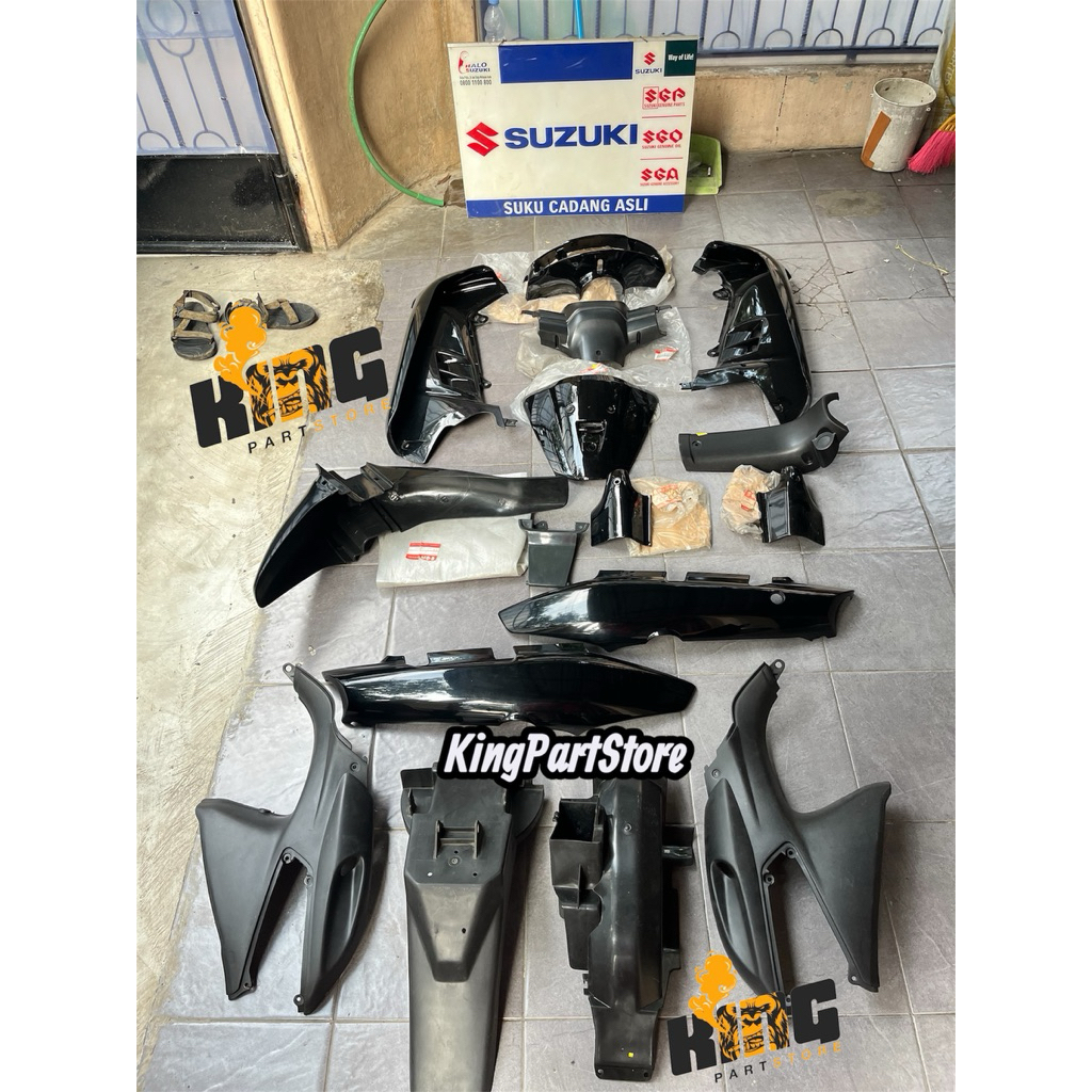 COVER BODY FULLSET SUZUKI FD110 ORIGINAL SGP NOS - BODI SET SUZUKI SHOGUN KEBO BADAK HITAM - SAYAP K