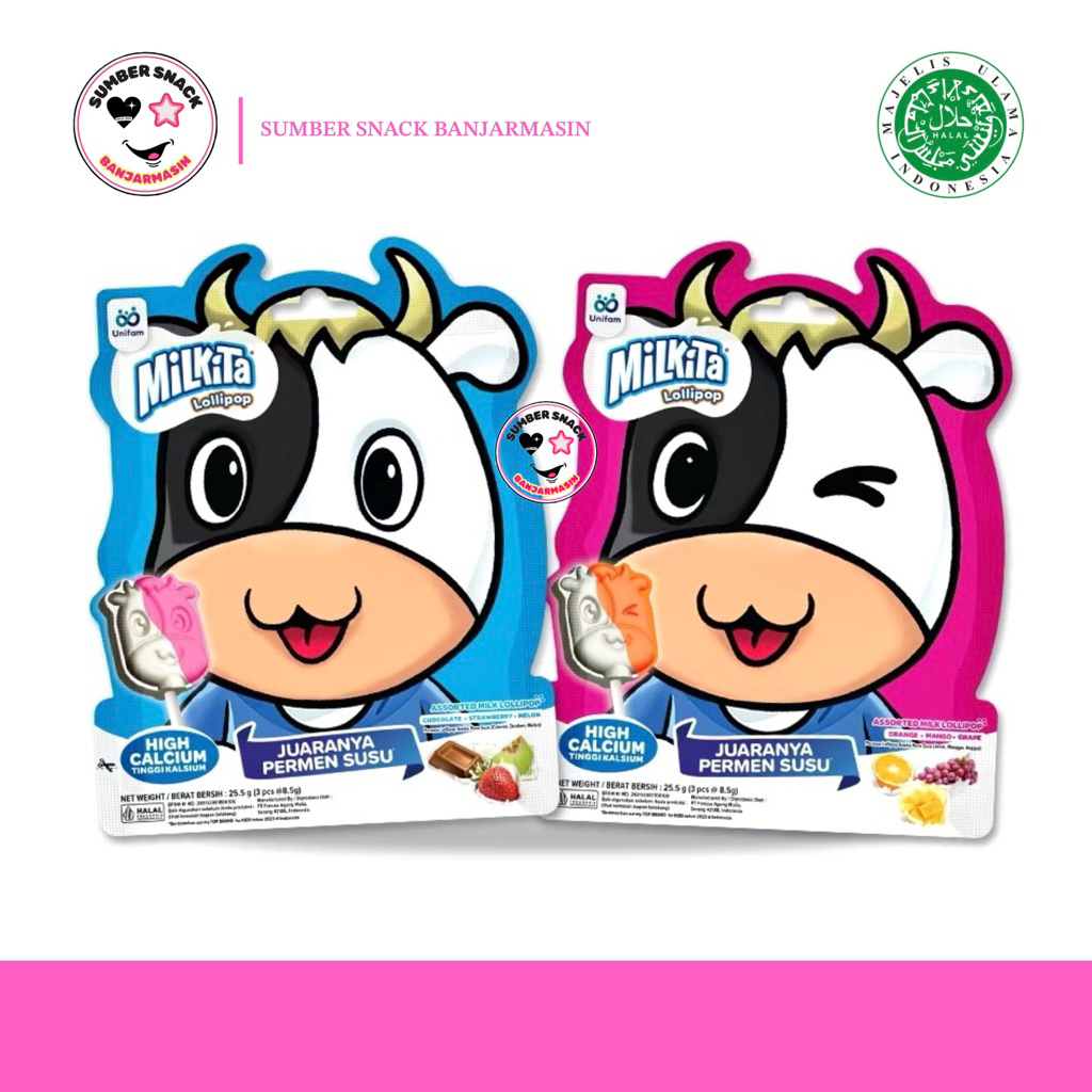

Milkita Lolipop (Isi 3 Pcs/Pack) (3x8,5g)