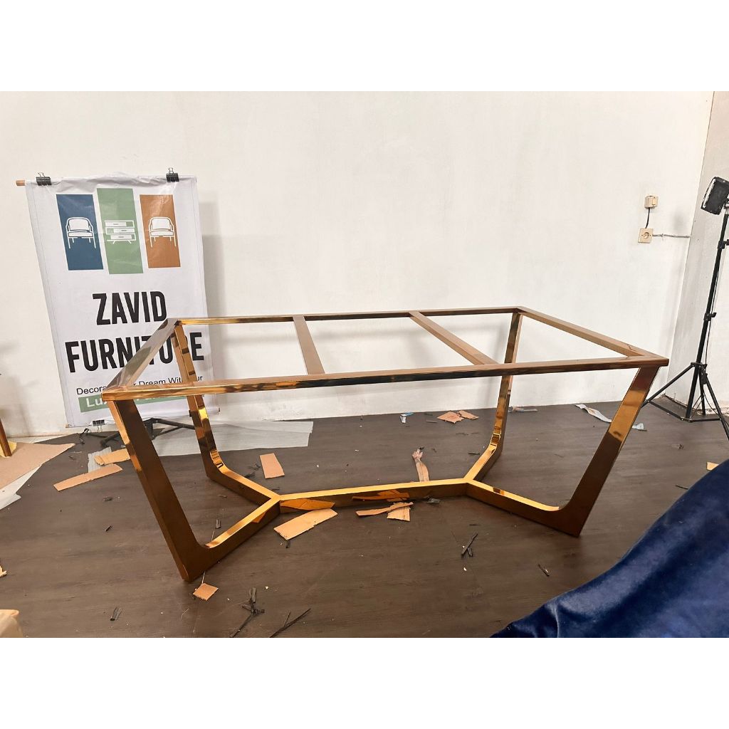 Kaki meja stainless minimalis, kaki meja modern, kaki meja stainless gold, kaki meja stinless steel,