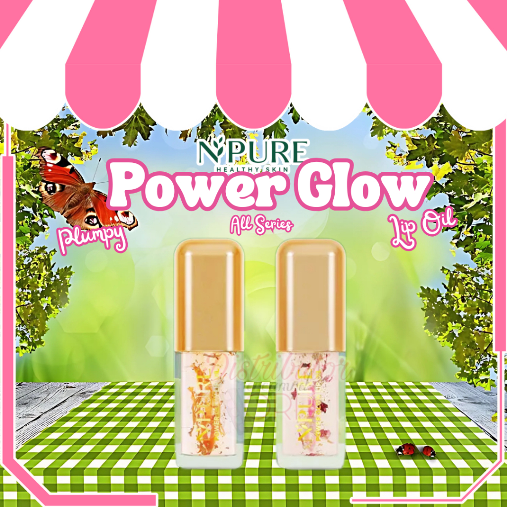 NPURE Power Glow Plumpy Lip Oil / Lip Gloss / Lip Base / Lip Topper / Pelembab Bibir | Bpom | Origin