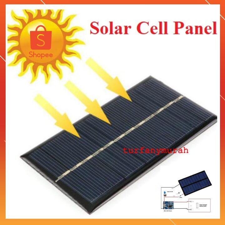 Mini Panel Surya 6v 1w / Solar Cell Mini Cas HP Powerbank 18650 DIY
