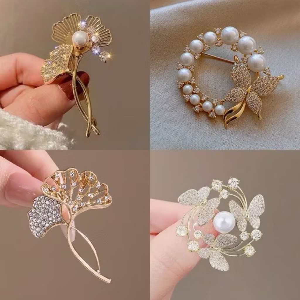 Bros Moderen Pin Baju Fashion Korea Bros Berbagai Bentuk Aksesoris Hijab