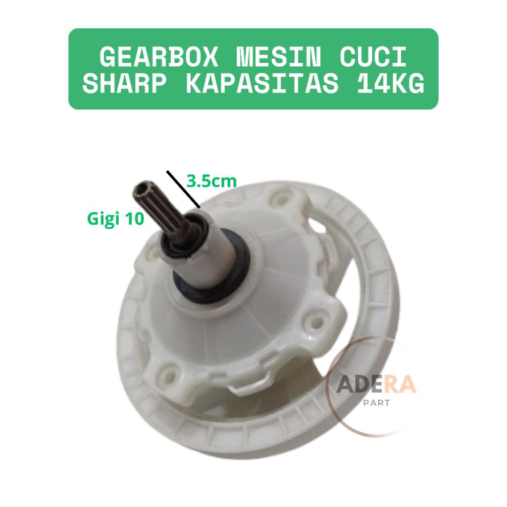 Gearbox Mesin Cuci 2 Tabung Sharp Kapasitas 14 kg /Girbox Mesin cuci Sharp gigi 10