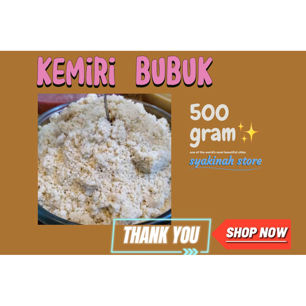 

Kemiri Bubuk / Giling / bersih/ kualitas terbaik / rempah 500 gram