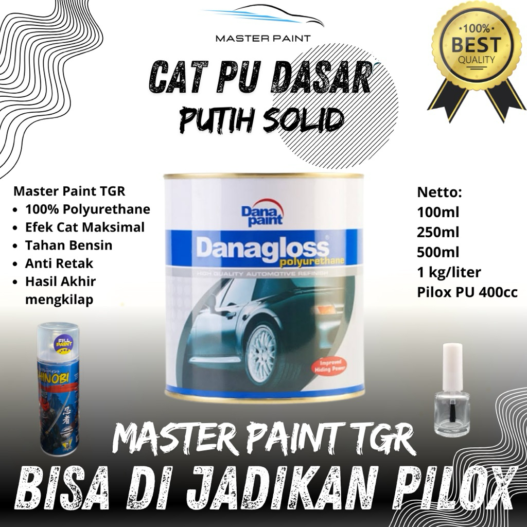 Cat Putih Solid Pilox PU | Cat Dasaran Warna Putih Pilox