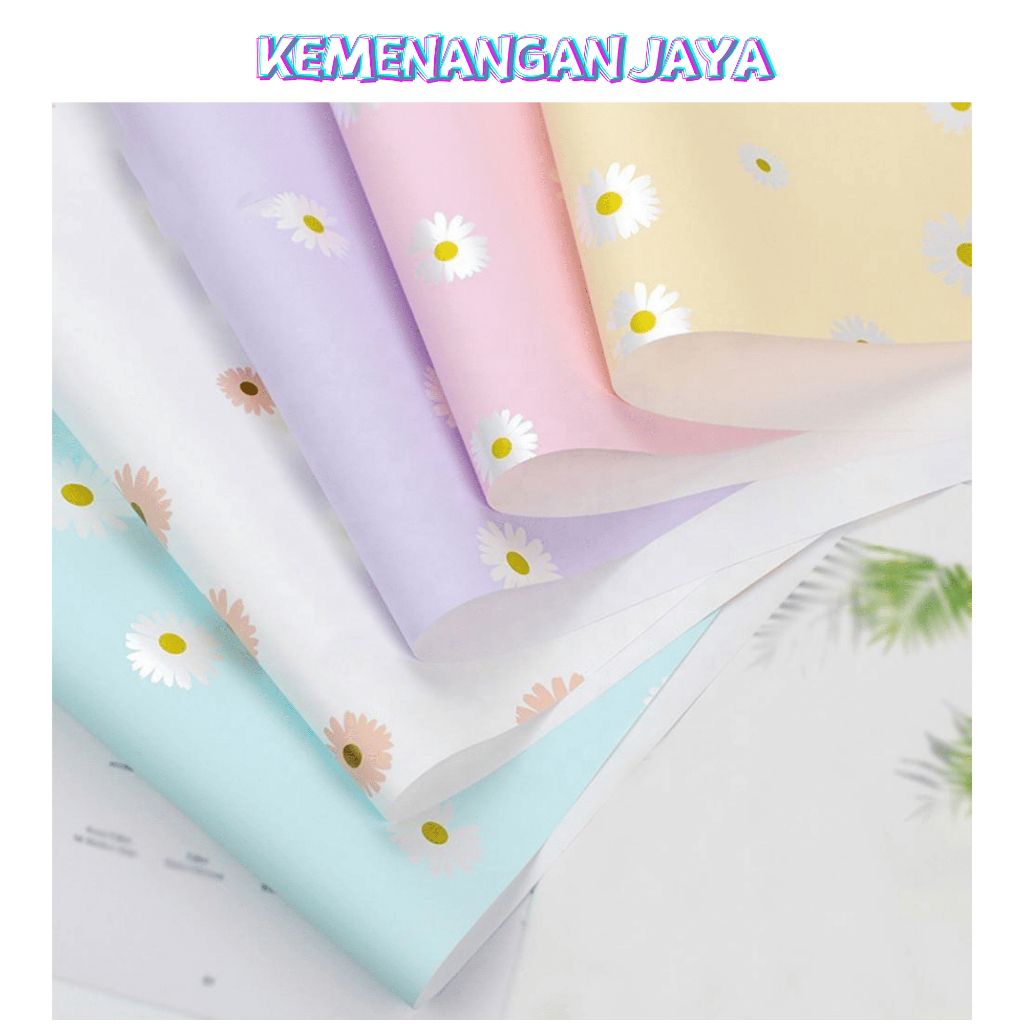 

Kertas Cellophane Buket Bunga Daisy Flower Wrapping Paper Florist Kertas KB066
