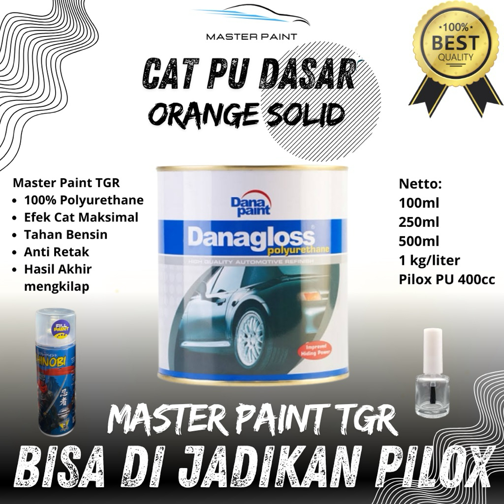 (BISA DI JADIKAN PILOX) CAT PU DASARAN ORANGE SOLID | CAT PU DASAR OREN SOLID