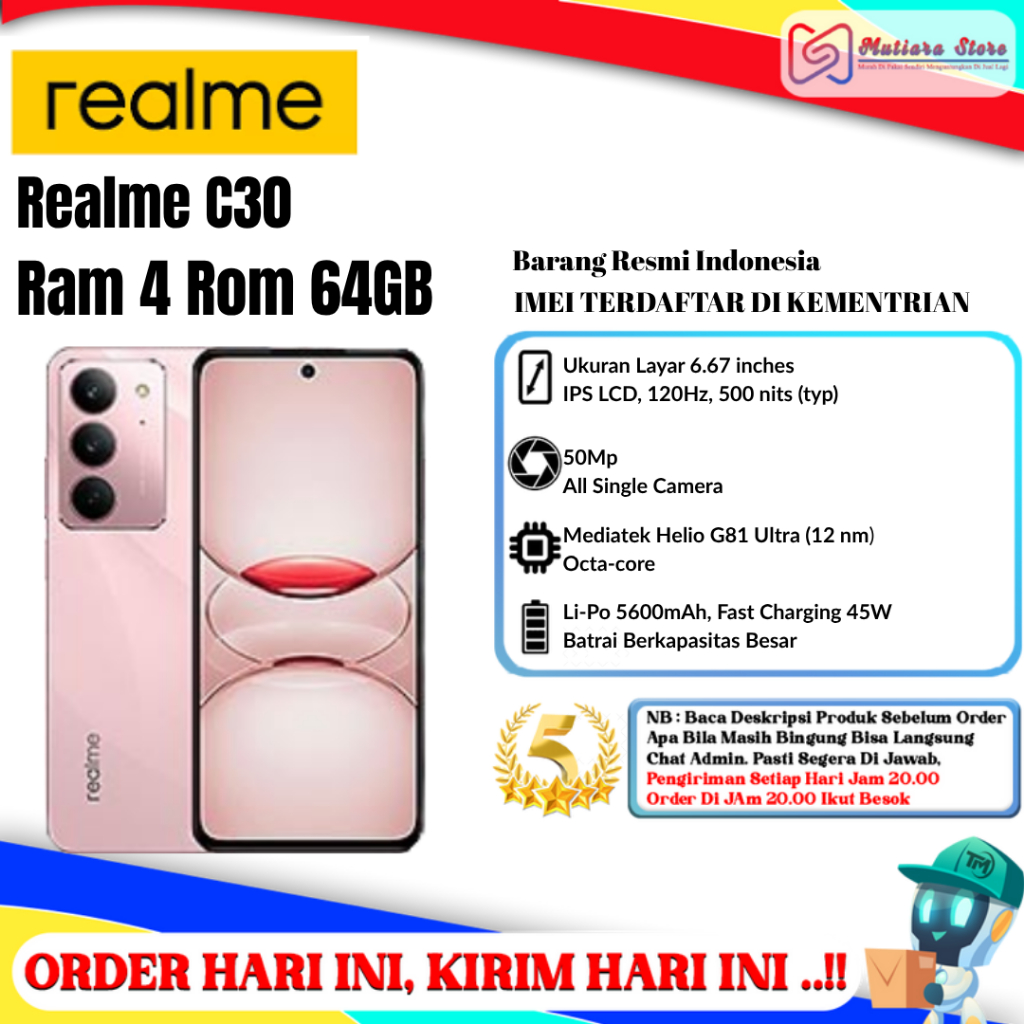 Realme C30 Ram 4 Rom 64GB