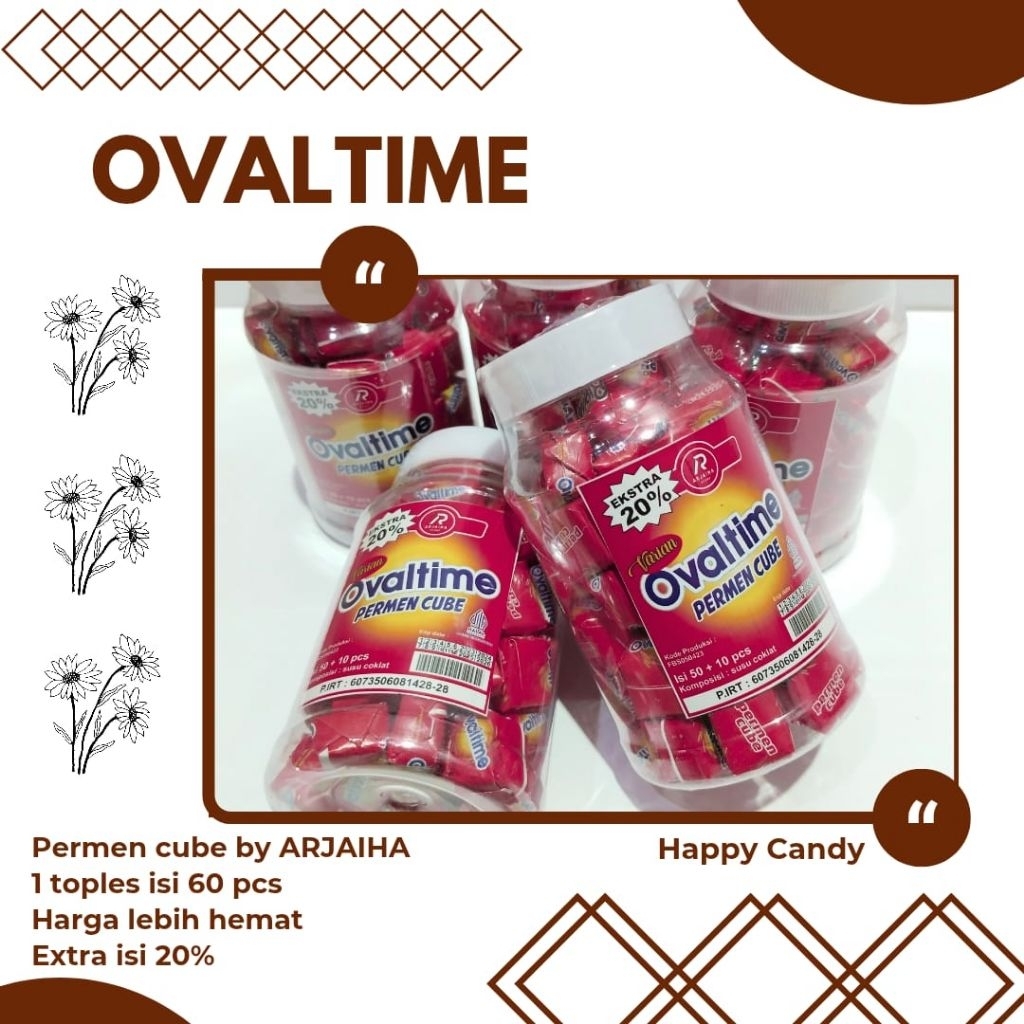 

Candy Cube OVALTIME Permen Cube Viral Isi 60