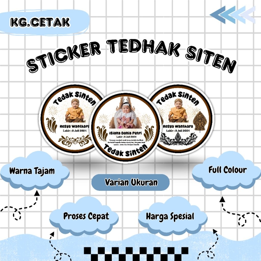 

STICKER TEDHAK SITEN ANAK/STICKER TEDAK SITEN NUANSA JAWA
