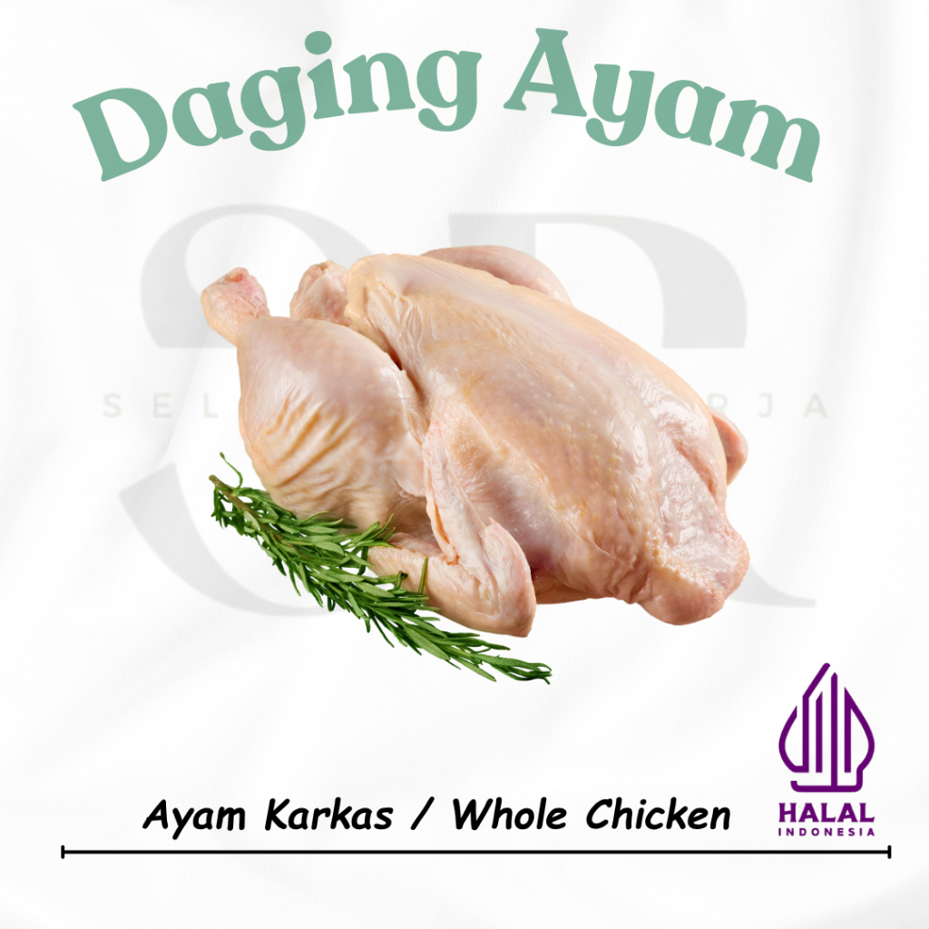 

Ayam Karkas Utuh Whole Potong 0.5-0.59 Kg FRESH HALAL - Selarasmeatshop