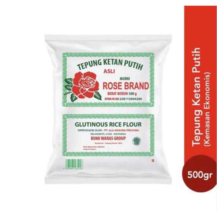 

Tepung Ketan Putih Asli Rose Brand Kemasan Ekonomis 500gram