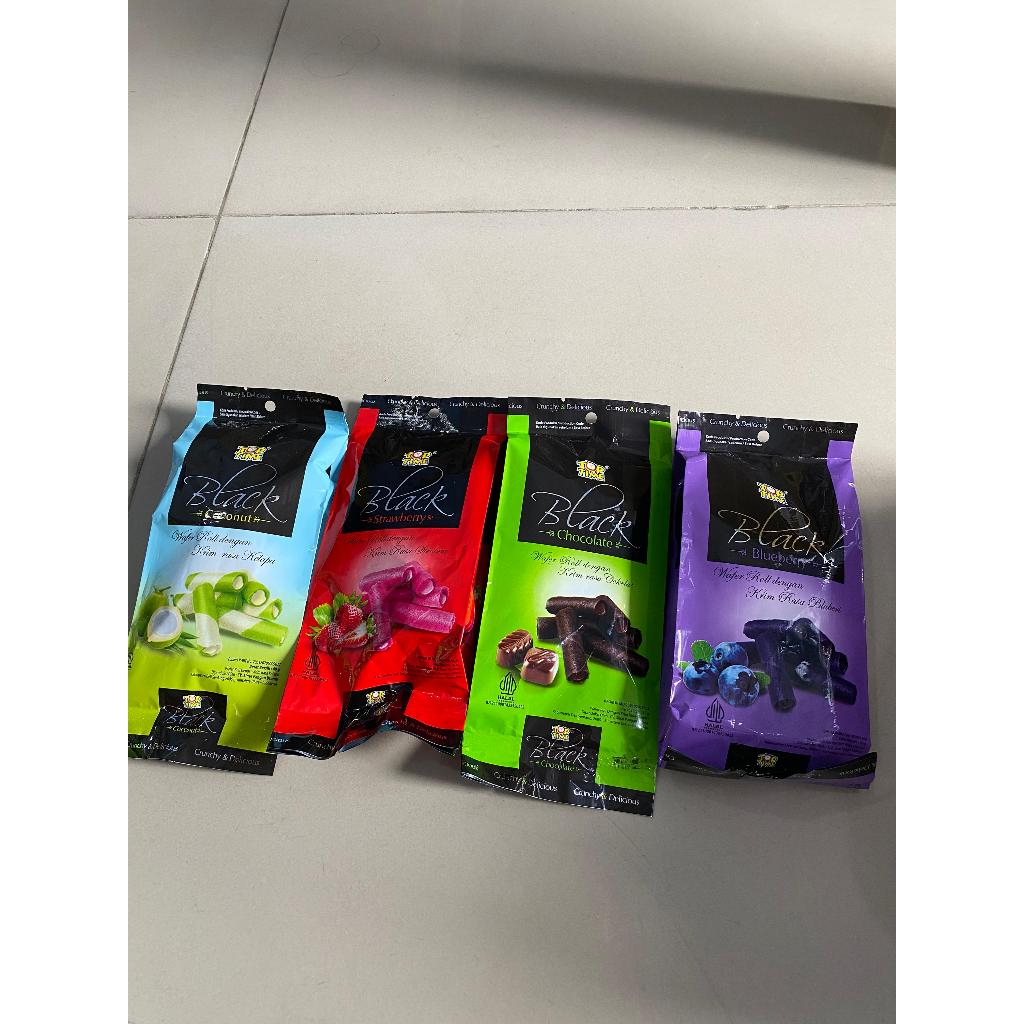 

black choco wafer rolls 10pcs 1pack