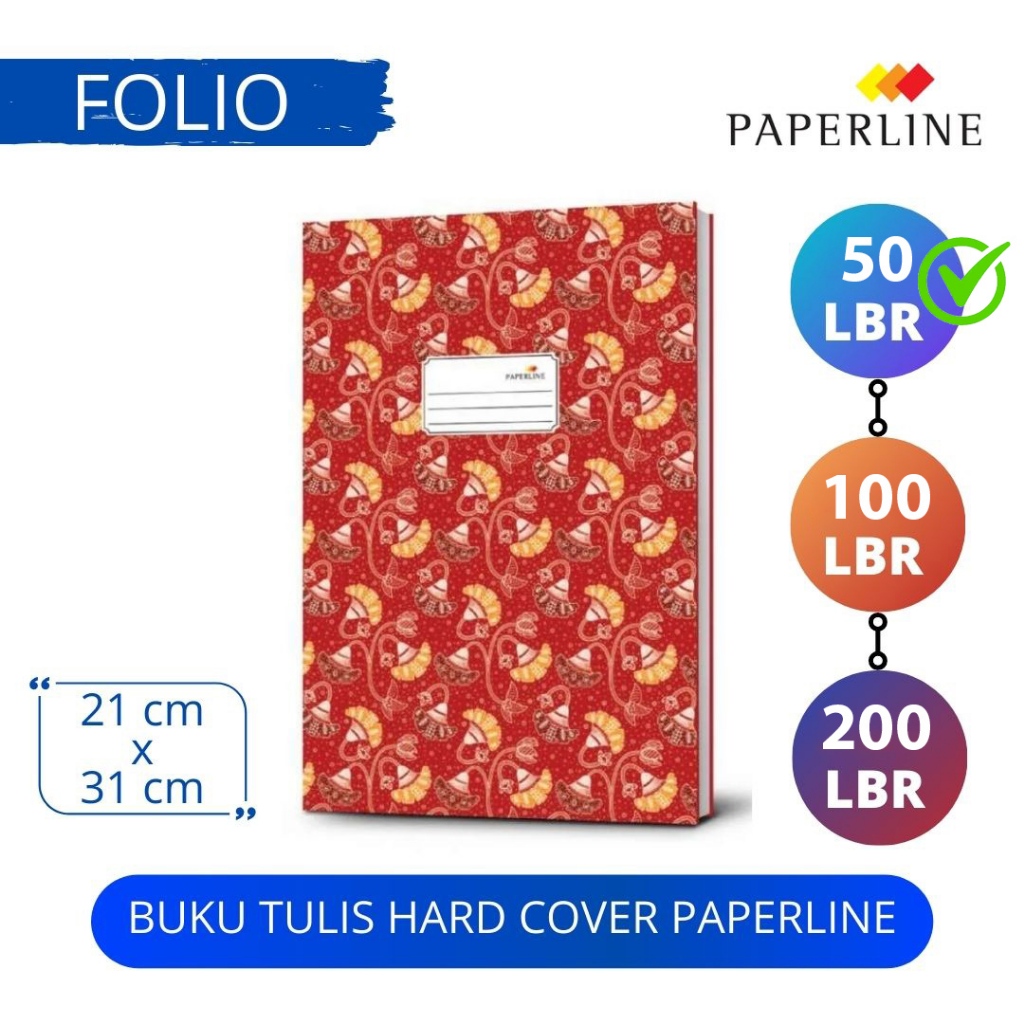 

Buku Hard Cover Folio 50 Lembar | Jurnal Folio 50 Lembar | Merk Paperline