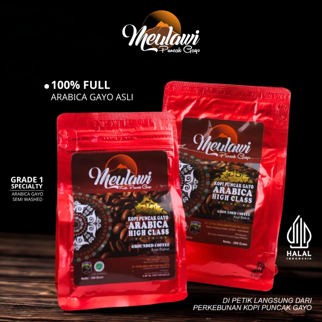 

MEULAWI - KOPI ARABIKA GAYO HIGHCLASS GRADE 1 SPECIALTY - SEMI WASHED - 100GR