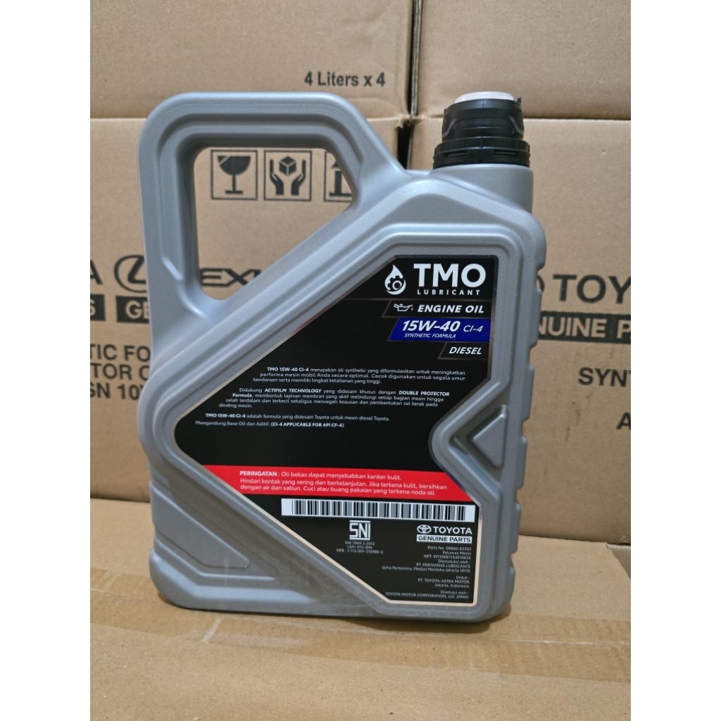 Toyota TMO 15W-40 4L Solar Barcode Original Engine Oil - Oli Mobil Mesin Diesel Original 200%