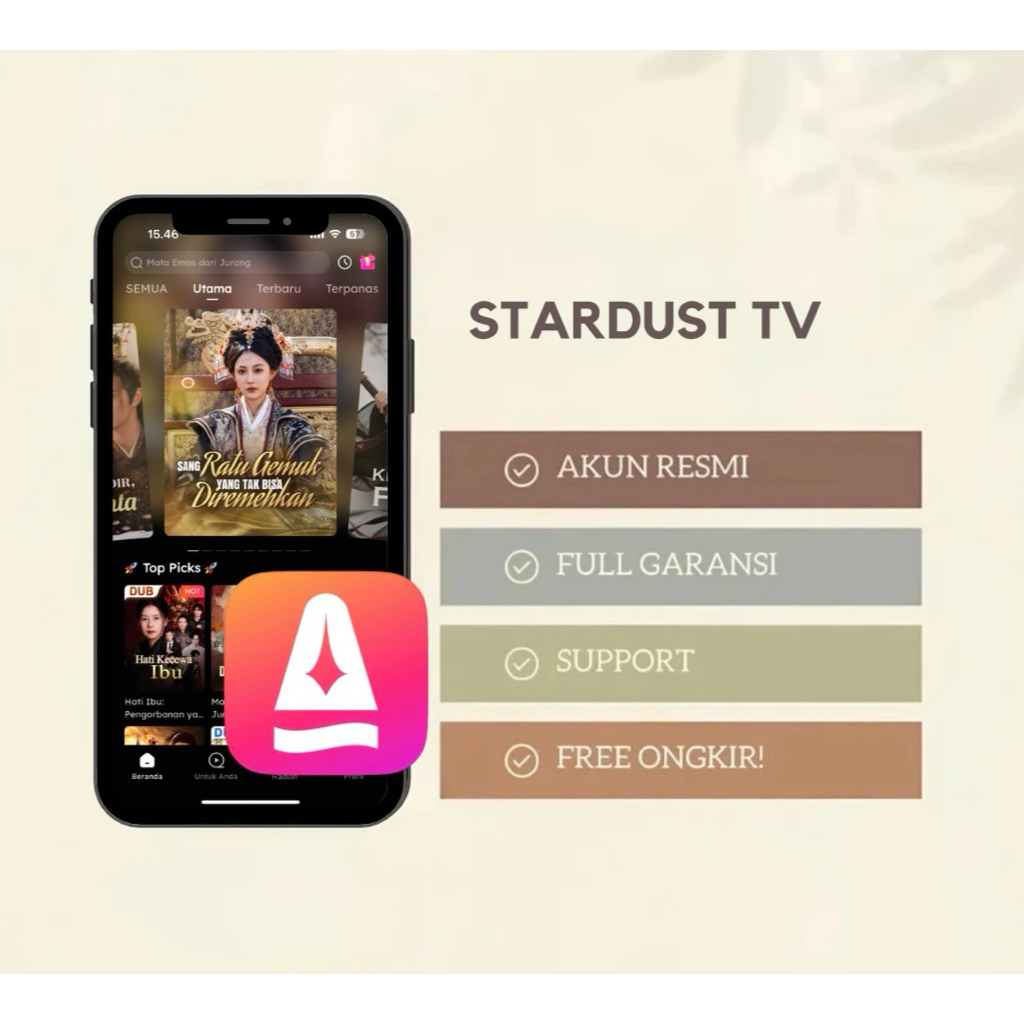 ST StarDust Template: Premium Garansi Akun Otomatis "Tv Plus