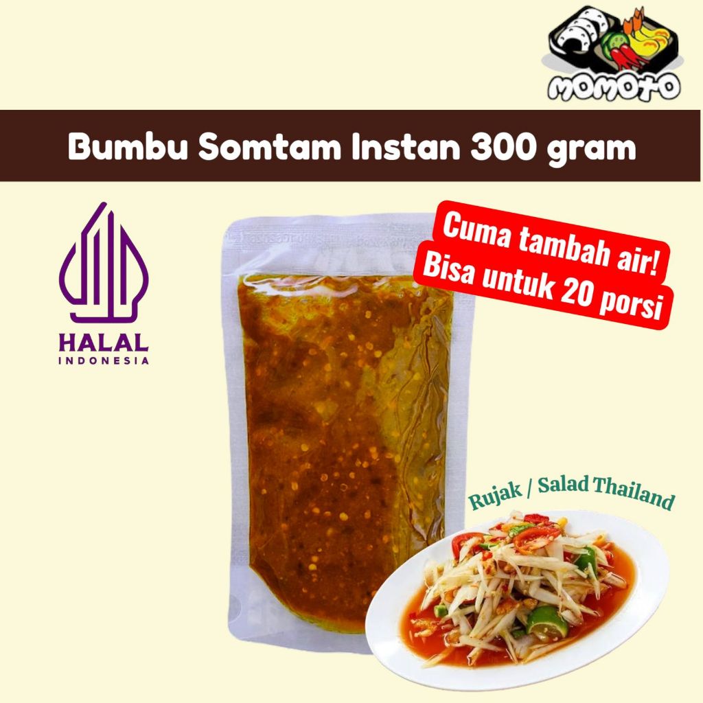 

Bumbu Somtam Instan Rujak Salad Thailand 300 gram Halal