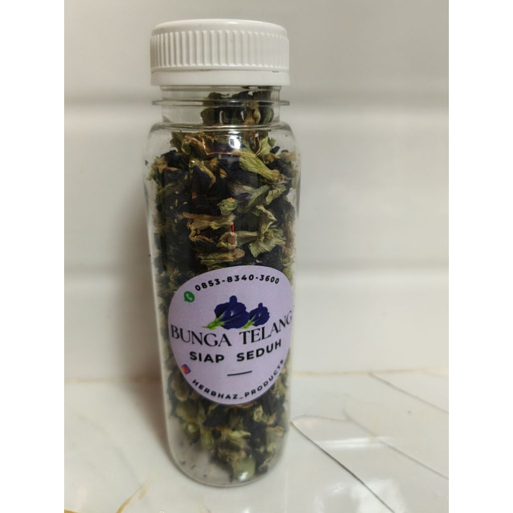 

Bunga telang kering kemasan botol