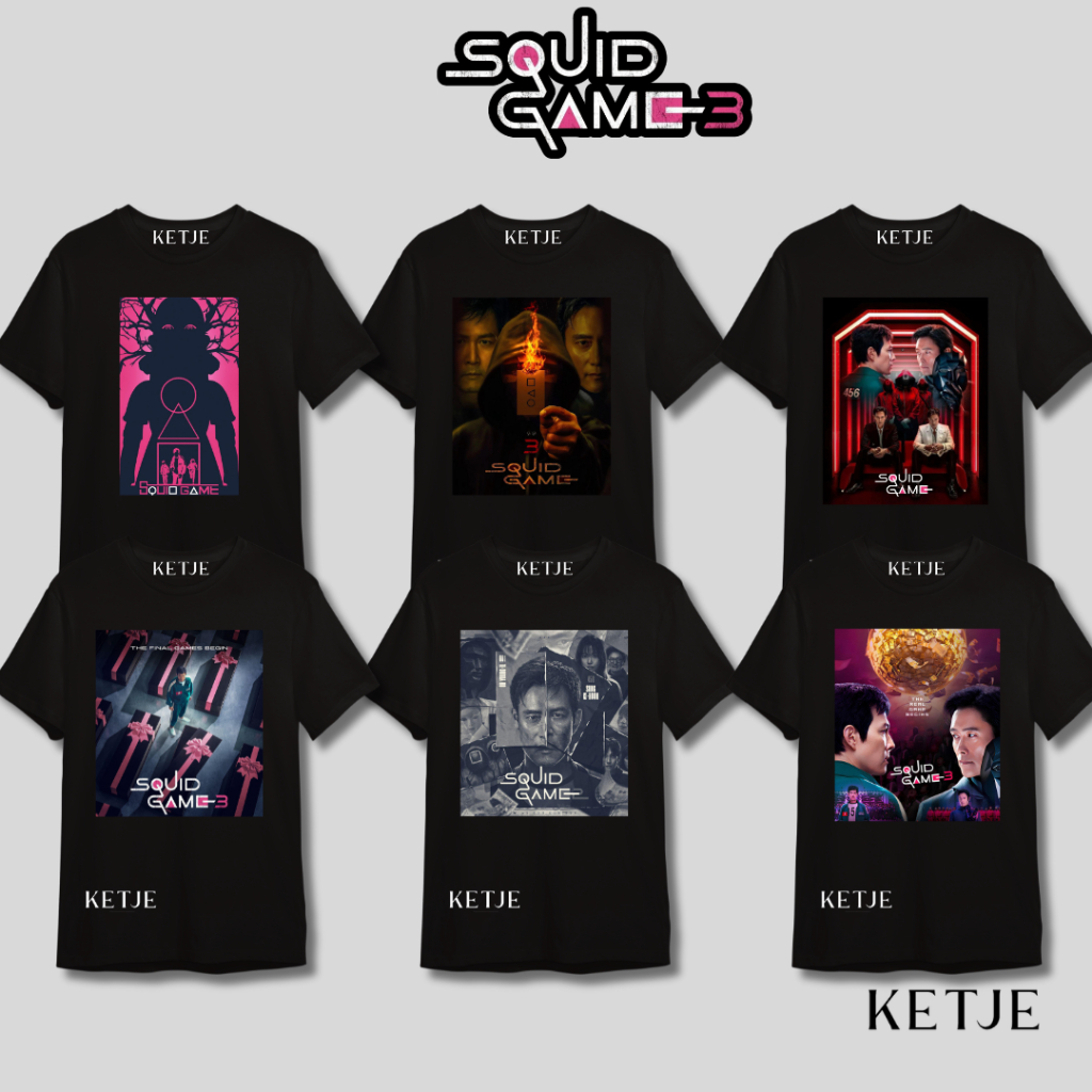 Ketje - Kaos Baju Korea Kdrama Squid Game / Kaos Distro Korea Netflix Squid Game Seong Gi Hun Gihun 