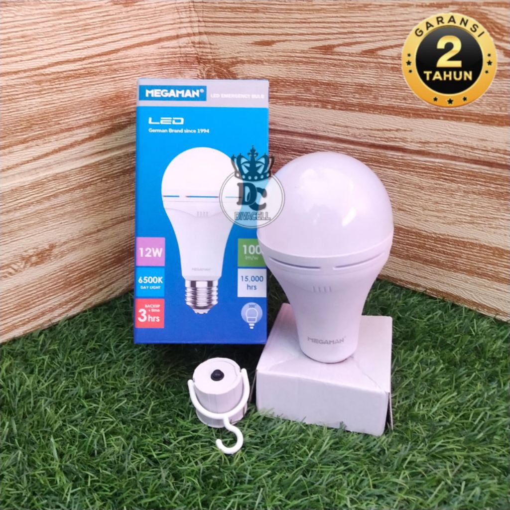 LAMPU MEGAMAN EMERGENCY 12W BERGARANSI