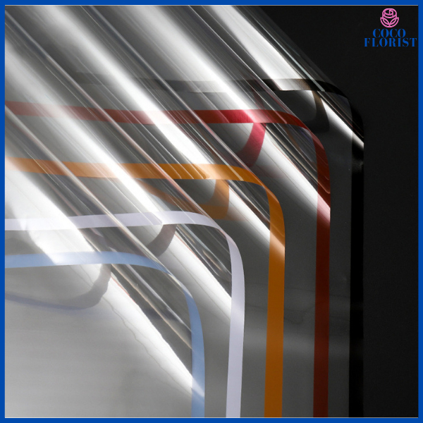 

PACK 20 Kertas Buket Bunga Transparan List Warna Flower Wrapping Waterproof KB6007