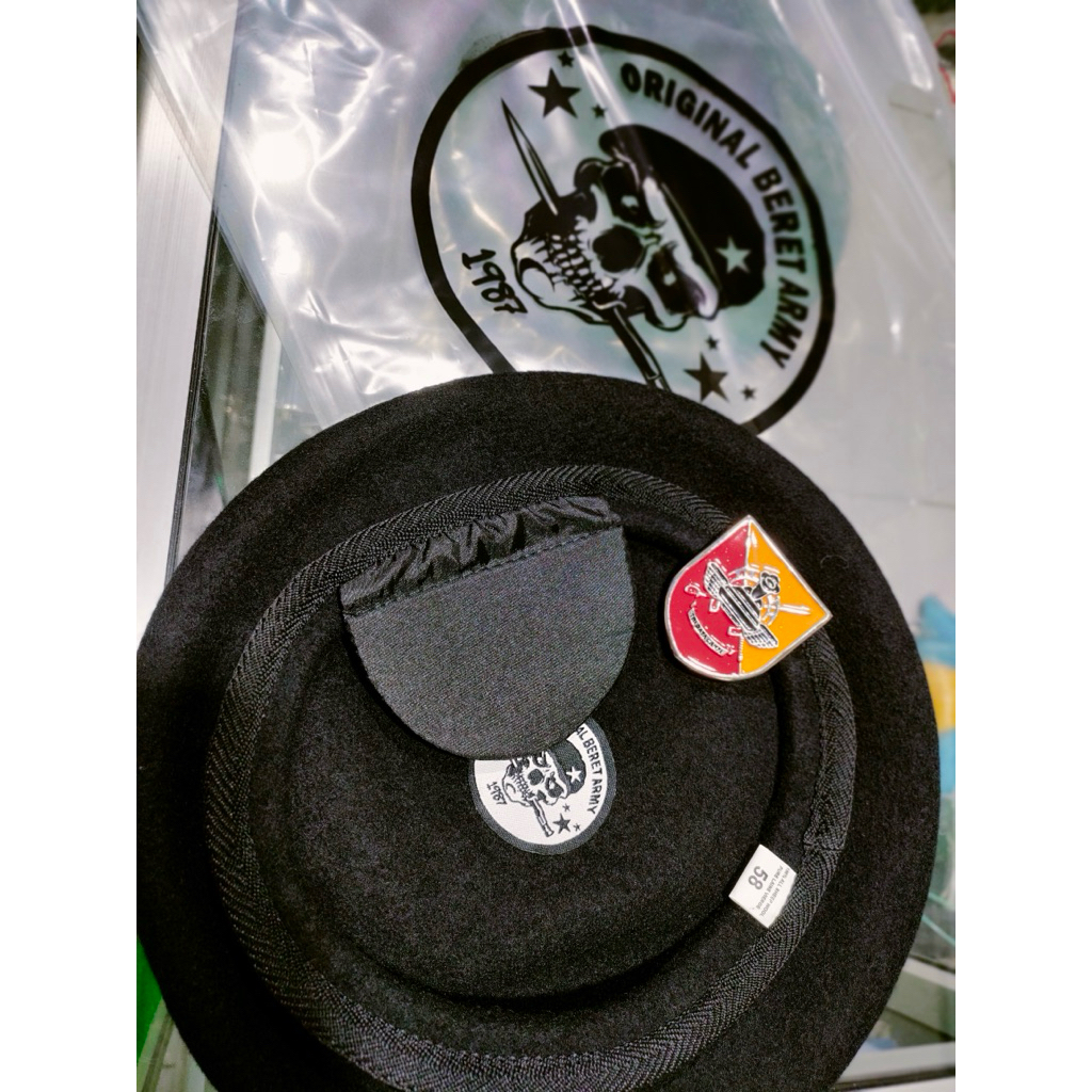Baret Hitam Kavaleri/Emblem Kavaleri/Baret Tengkorak