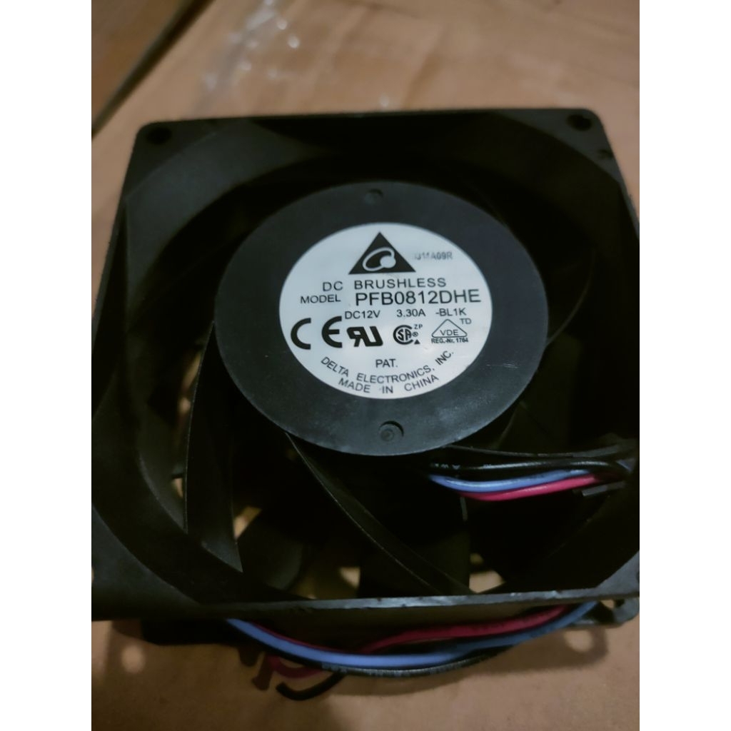 high sped fan DC 12volt 3.30A 8cm angin kencang 3pin/3kabel