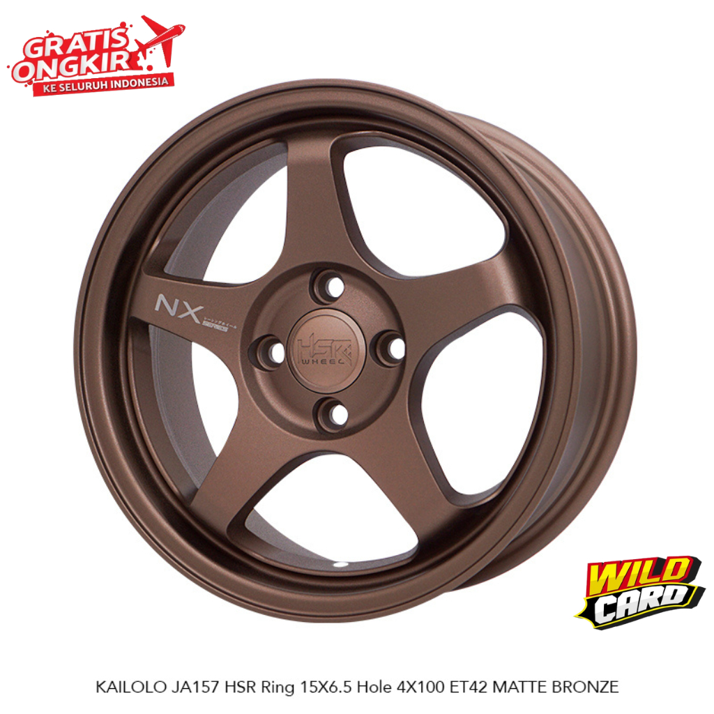 Velg HSR KAILOLO R15 pcd 4x100 Semi Matte Bronze pnp Calya Sigra Ayla dll