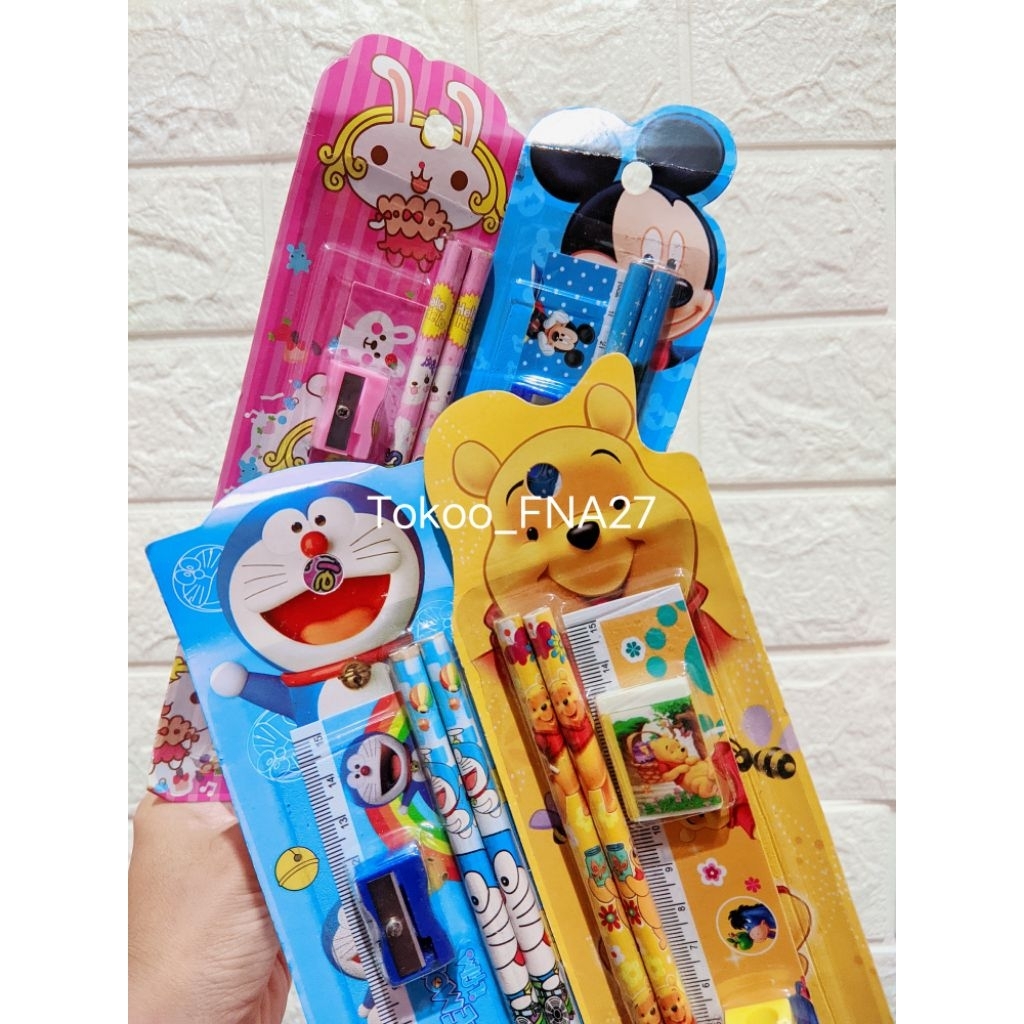 

[RANDOM] Stationery Set 5 in 1 Alat Tulis Anak