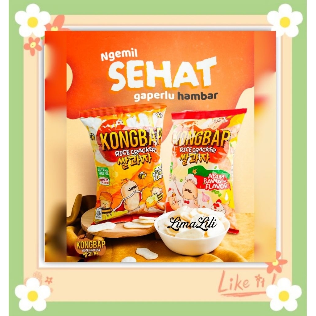 

KONGBAP RICE CRACKER Cemilan Snack Sehat Gluten Free HALAL