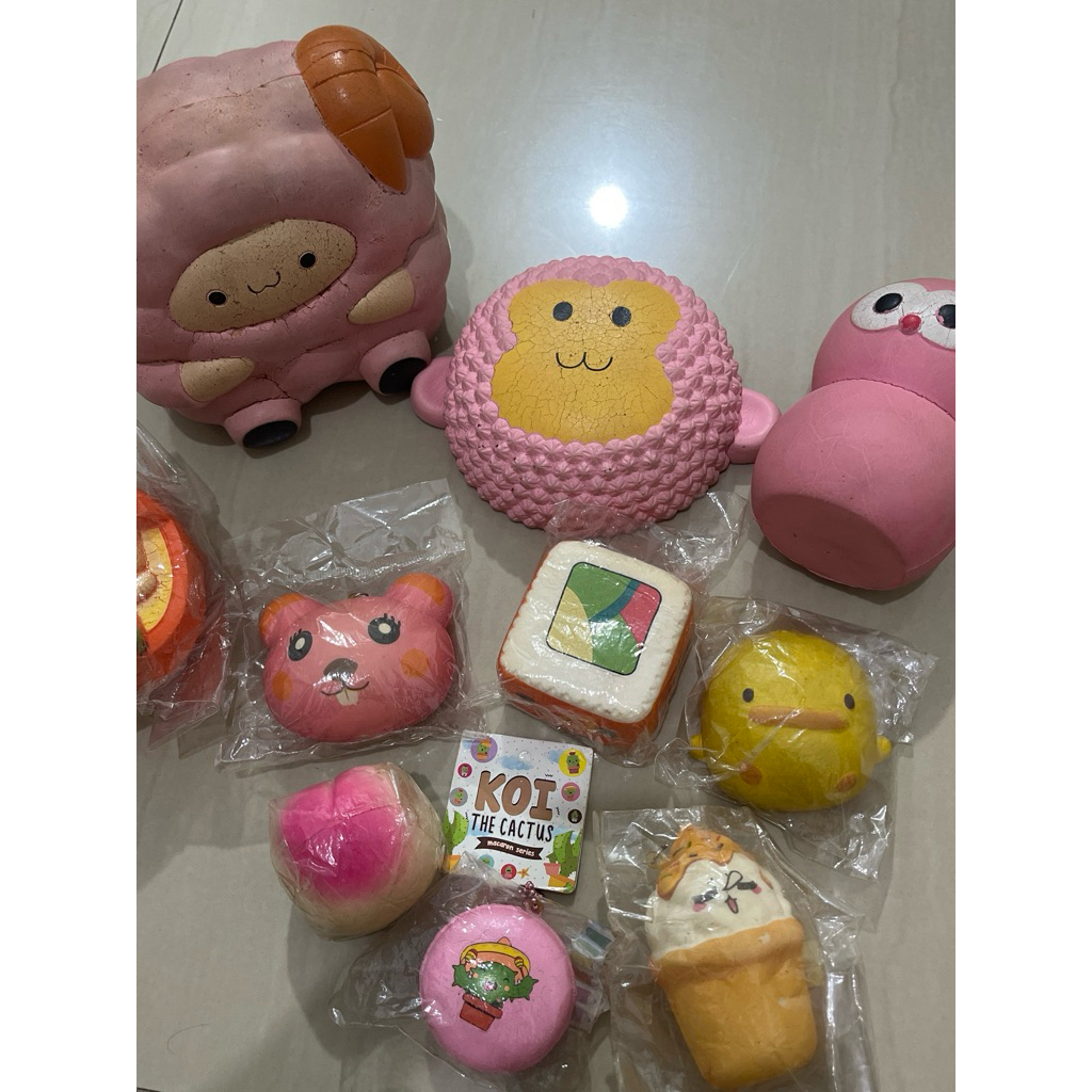 squishy murah preloved, PAKET DAPAT 10 SQUISHY licensed common