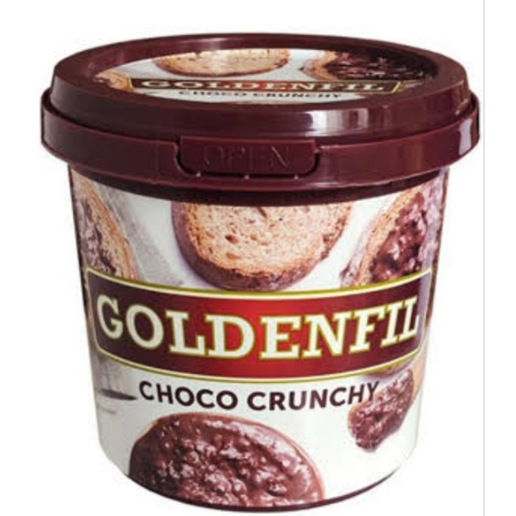 

Goldenfil Choco Crunchy 1 Kg - Selai Coklat Renyah dan Gurih