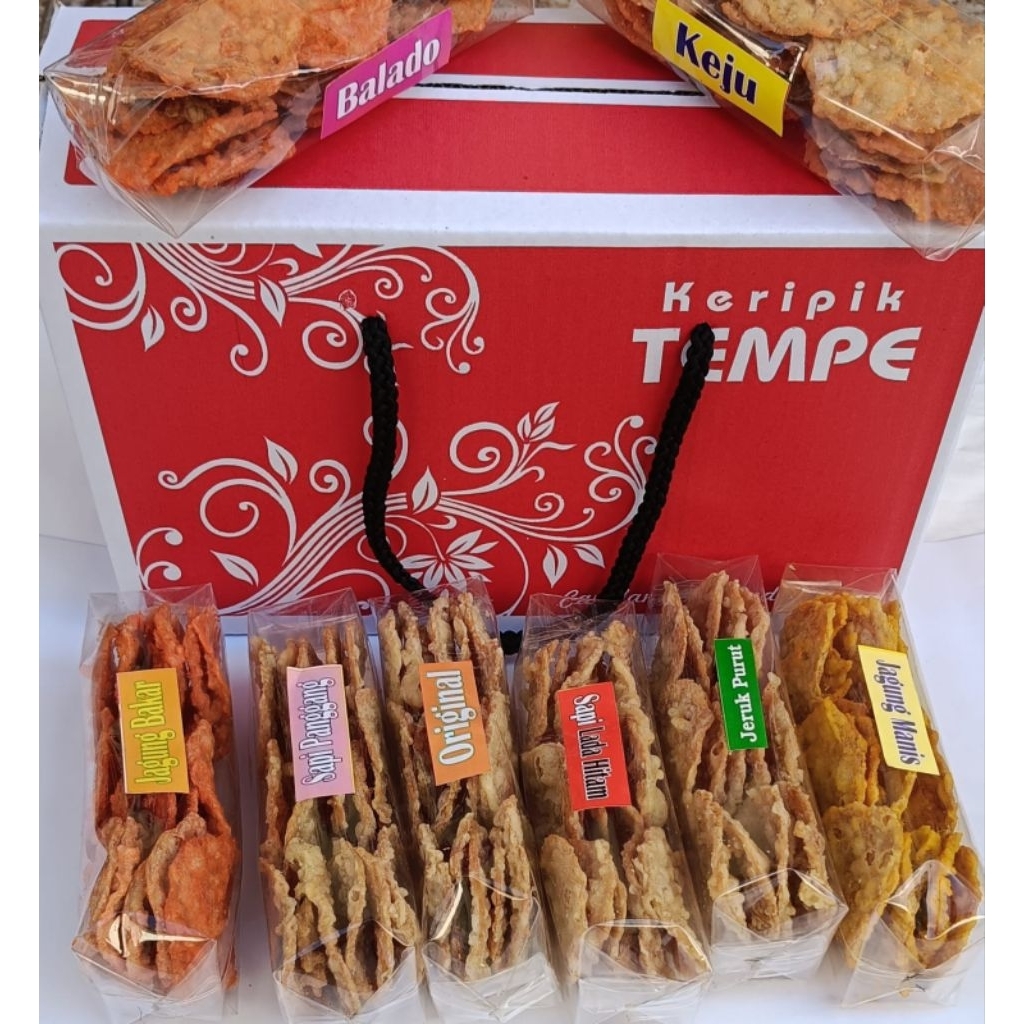 

PAKET COMBO [ 1 dus isi 10 pcs]KRIPIK TEMPE ]OLEH OLEH KHAS MALANG