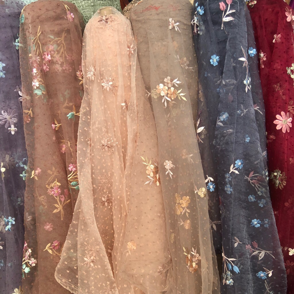 kain tile motif bunga - kain tile motif impor - kain tile motif premium azc