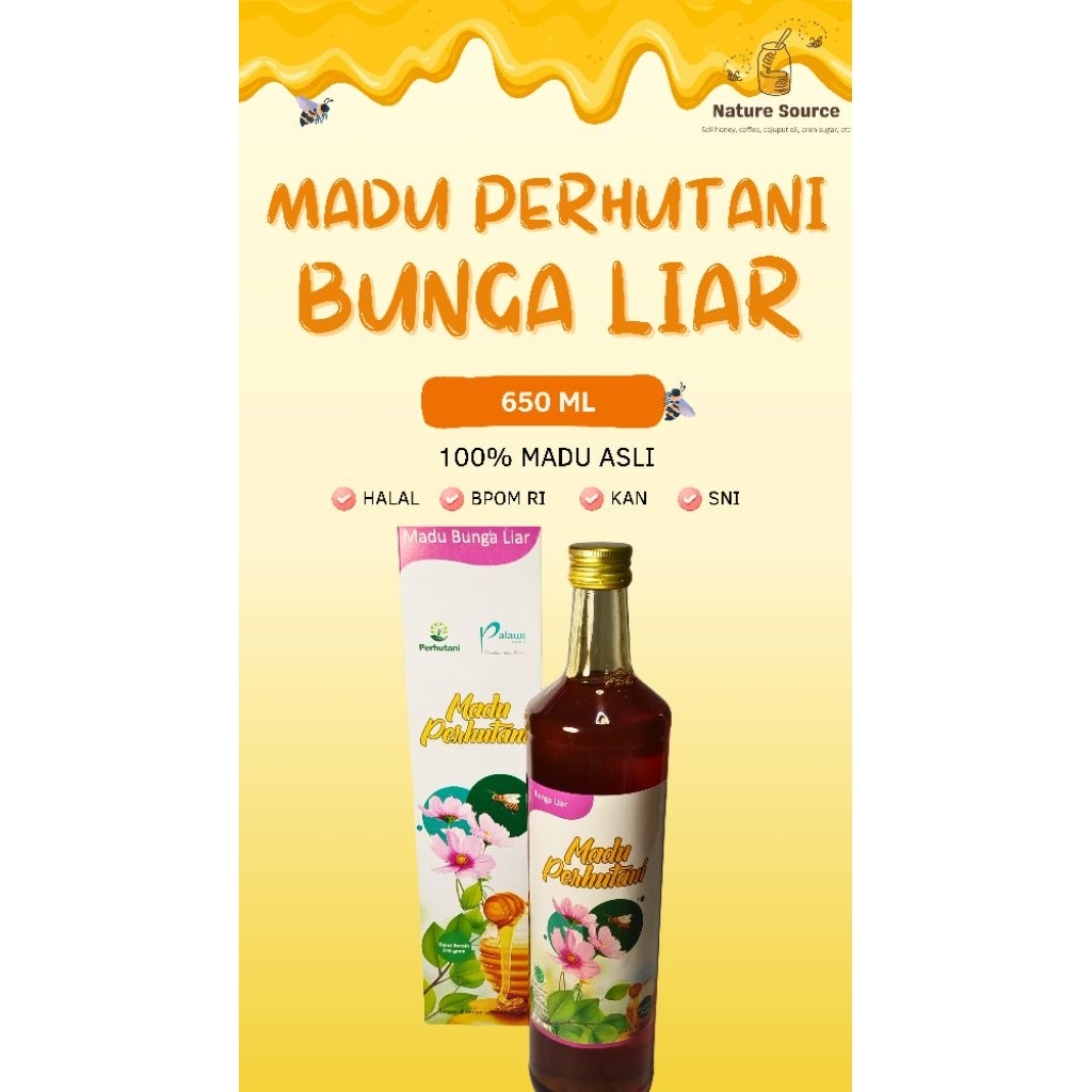 

Madu Perhutani Bunga Liar 650 ml (Botol Kaca)