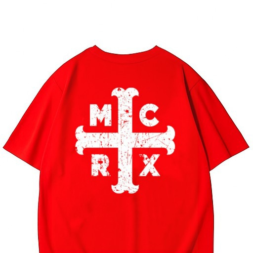 kaos Distro Band MCR My Chemical Romance Logo Design Hitam Putih Size USA Lengan Pendek Pria Wanita 