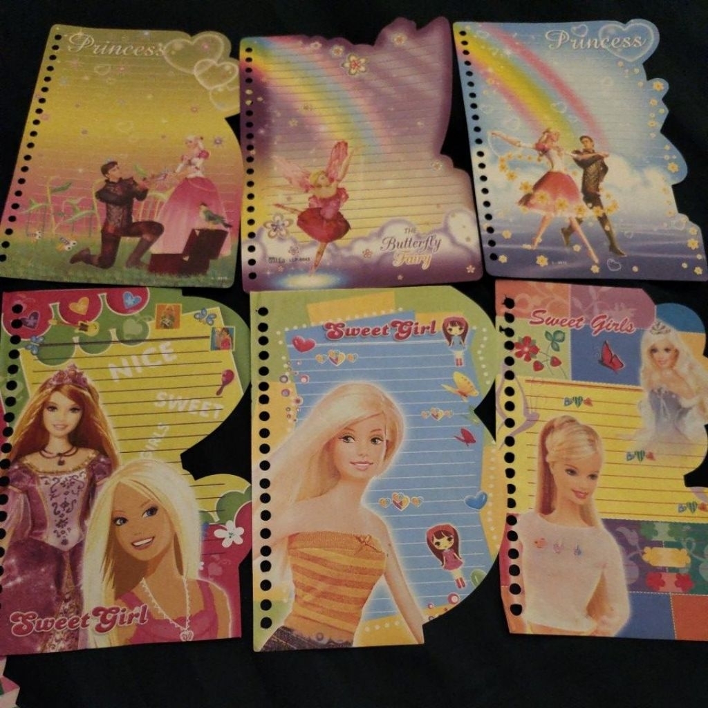 

Kertas Binder jadul A5 harga perlembar Barbie Princess Minmie Hobakci non harvest