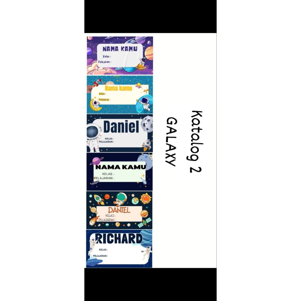

stiker buku nama custom