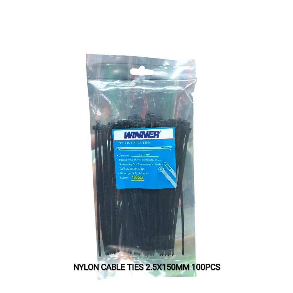 

Nylon Cable Ties Winner 2,5x150mm Hitam