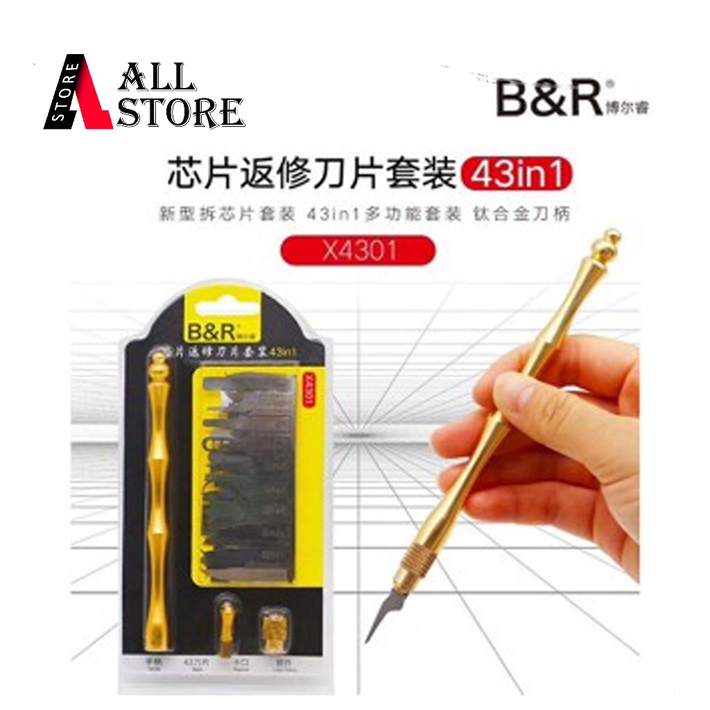 

B&R X4301 43 in 1 Pisau ic / Pisau Bedah Original
