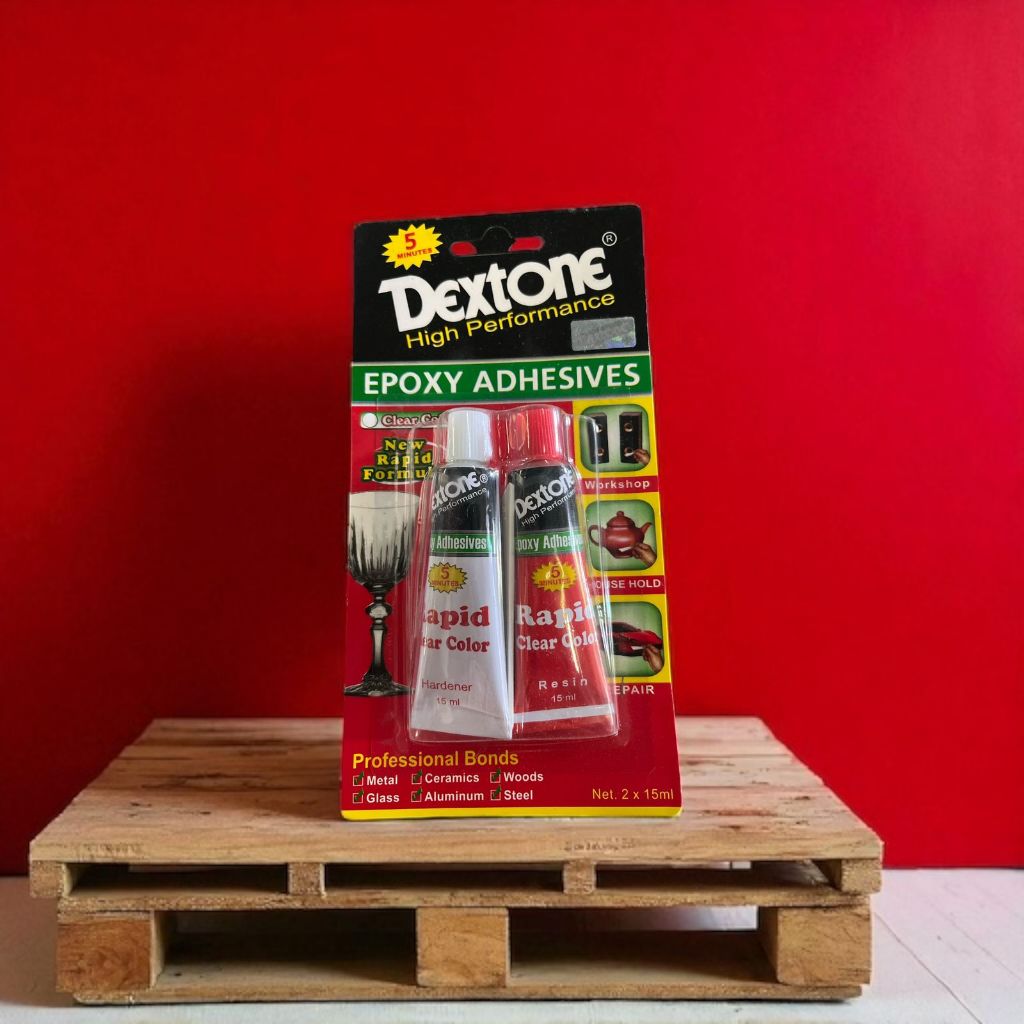 Lem Epoxy Rapid Clear Color 5 Menit Dextone