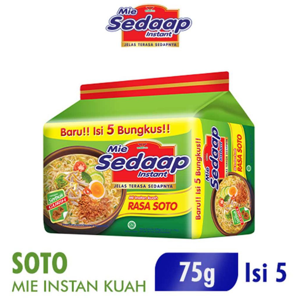 

Mie Sedaap Instant Kuah Rasa Soto Isi 5 x 75g