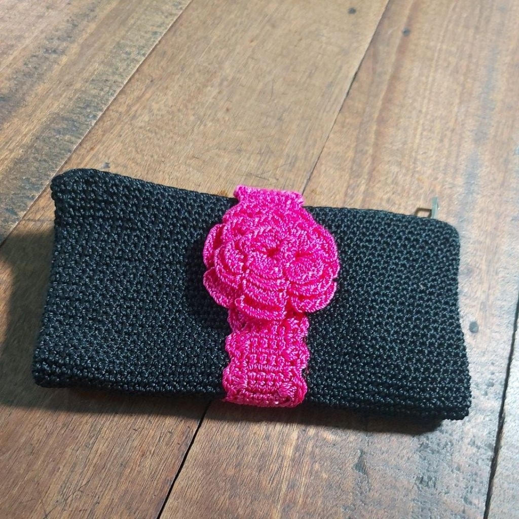 PRELOVED TAS TANGAN RAJUT BENANG NYLON hand made