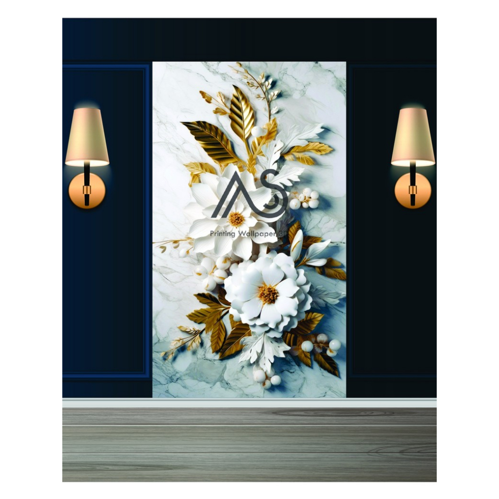 AGEN, Stiker Dinding 3d, Stiker Dinding Motif Bunga, Stiker Dinding Bunga